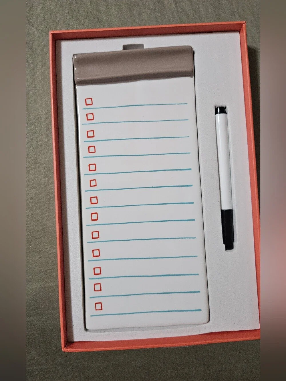Chronicle Books Never-Ending Notepad in White and Coral